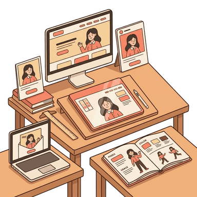Brand character system with consistent style across web, social, and print