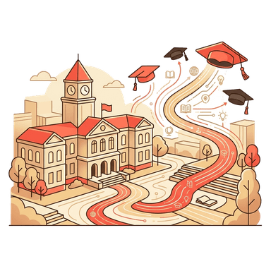 Education institution with organised course pages and intake funnels