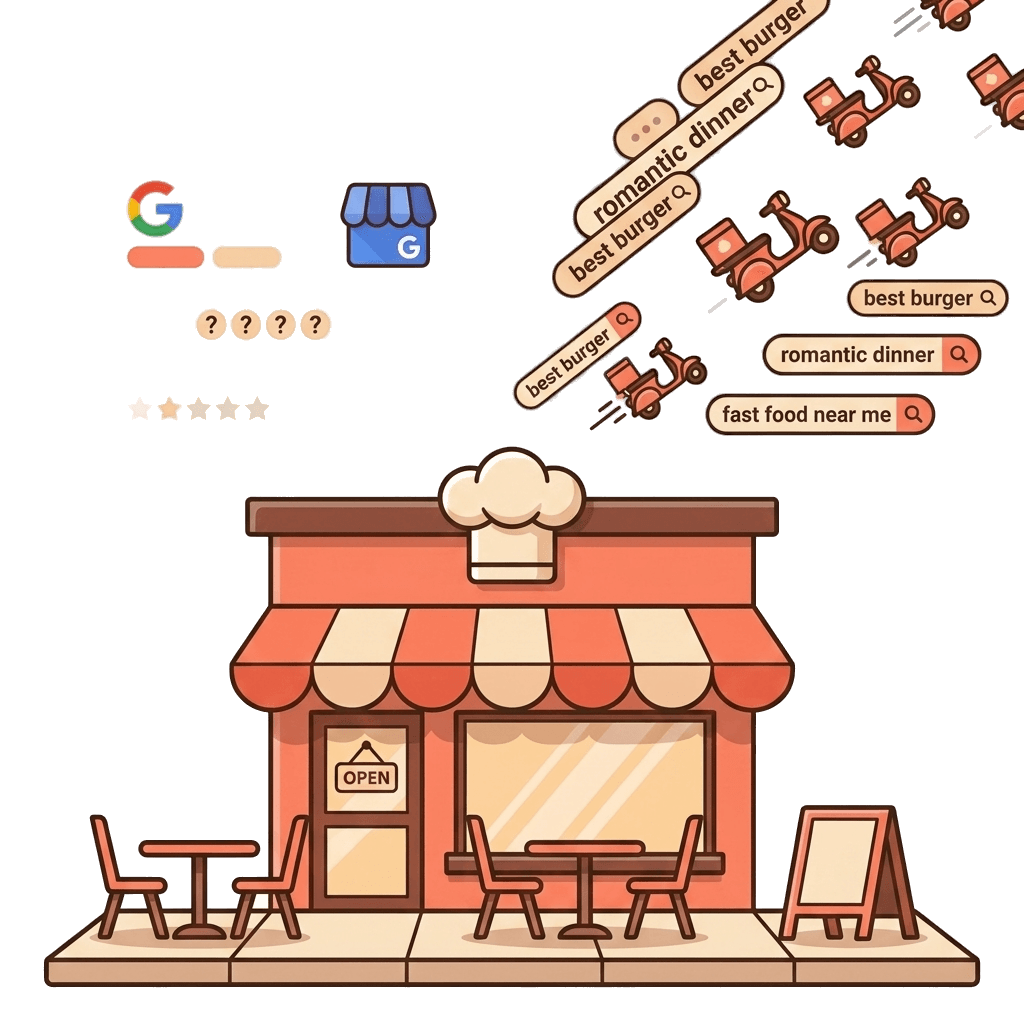 Restaurant website lost in search below platform aggregators