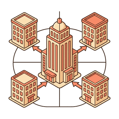Content cluster map with hub and supporting articles