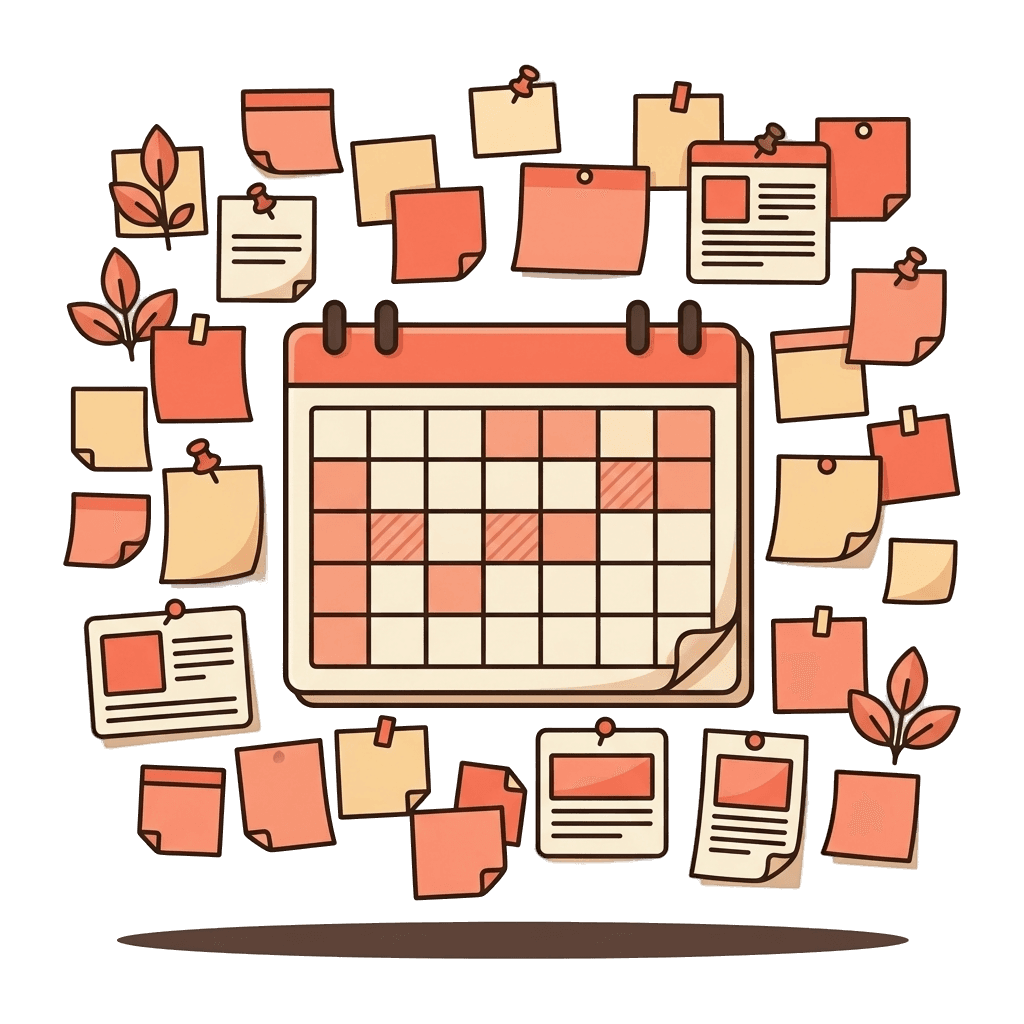 Calendar pages flying into a void with no traffic results